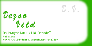 dezso vild business card